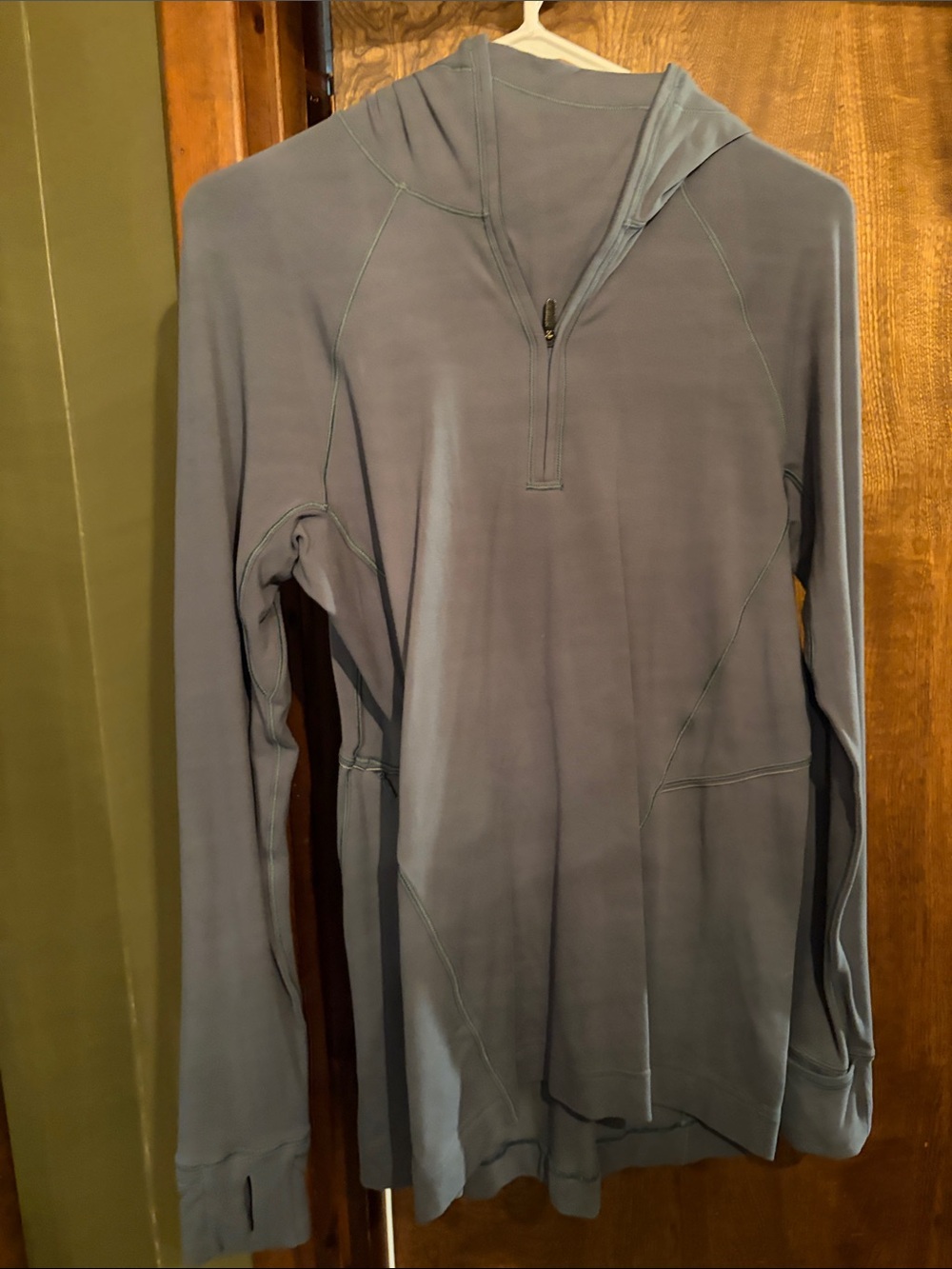 Women’s Lululemon Hooded Quarter-Zip Sweater - Slate Blue